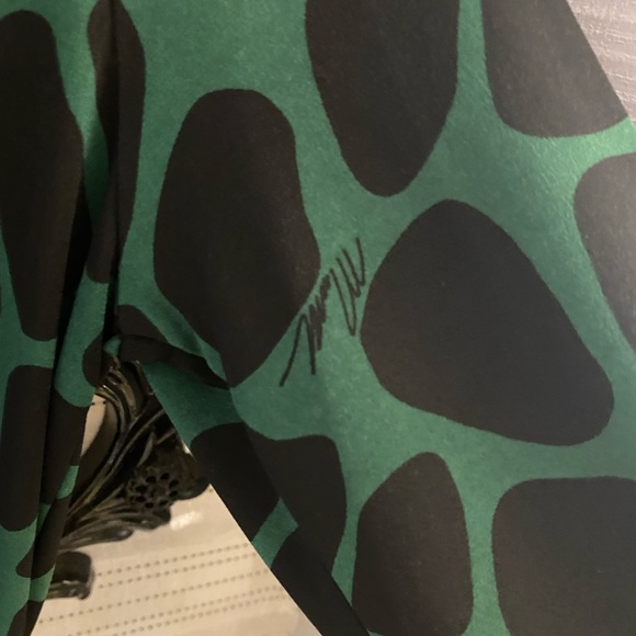 Michael Kors-~Dress~ Moss Green and Black Leopard - Picture 4 of 5